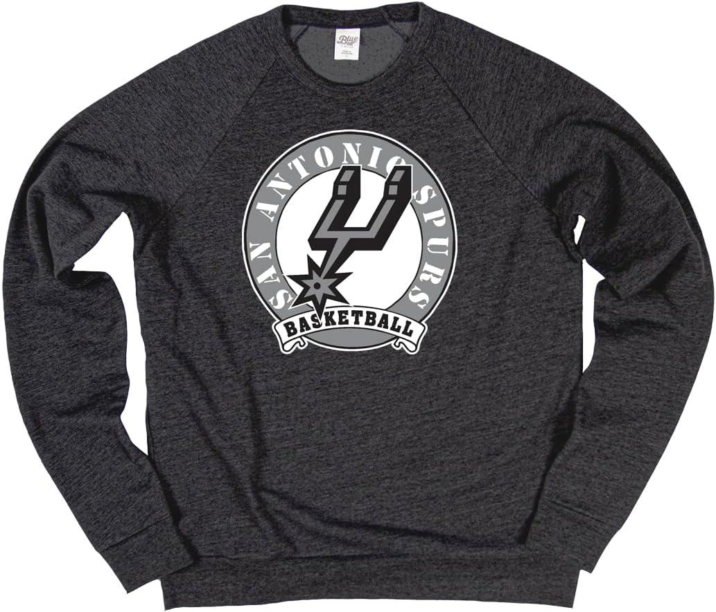 imageBlue 84 NBA unisexadult Nba Officially Licensed Triblend Crewneck Sweatshirt BlackBlack