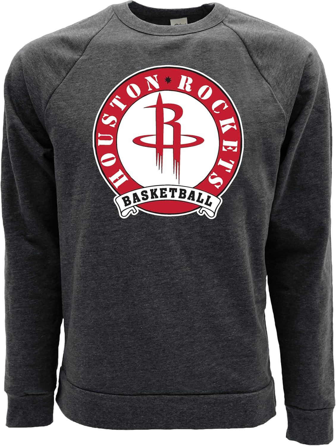 imageBlue 84 NBA unisexadult Nba Officially Licensed Triblend Crewneck Sweatshirt BlackBlack