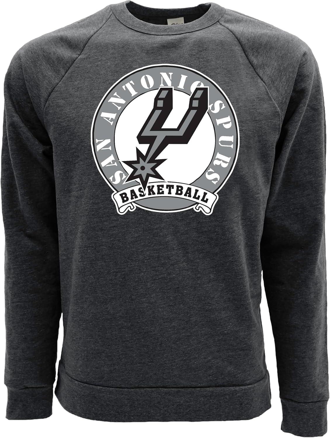 imageBlue 84 NBA unisexadult Nba Officially Licensed Triblend Crewneck Sweatshirt BlackBlack