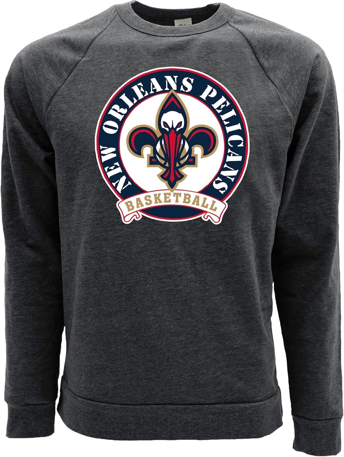 imageBlue 84 NBA unisexadult Nba Officially Licensed Triblend Crewneck Sweatshirt BlackBlack