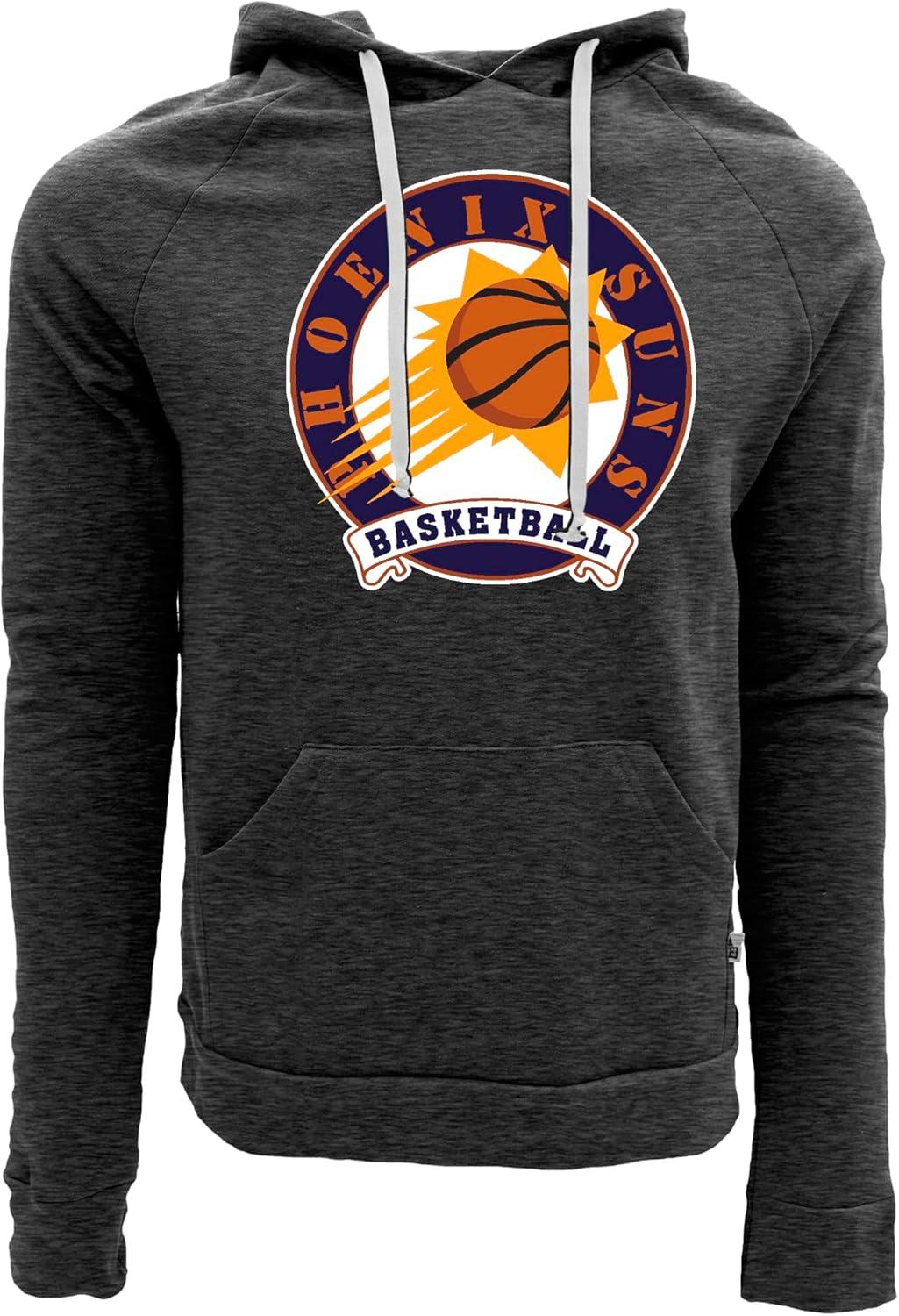 imageBlue 84 NBA unisexadult Nba Officially Licensed Triblend Hooded Sweatshirt BlackBlack