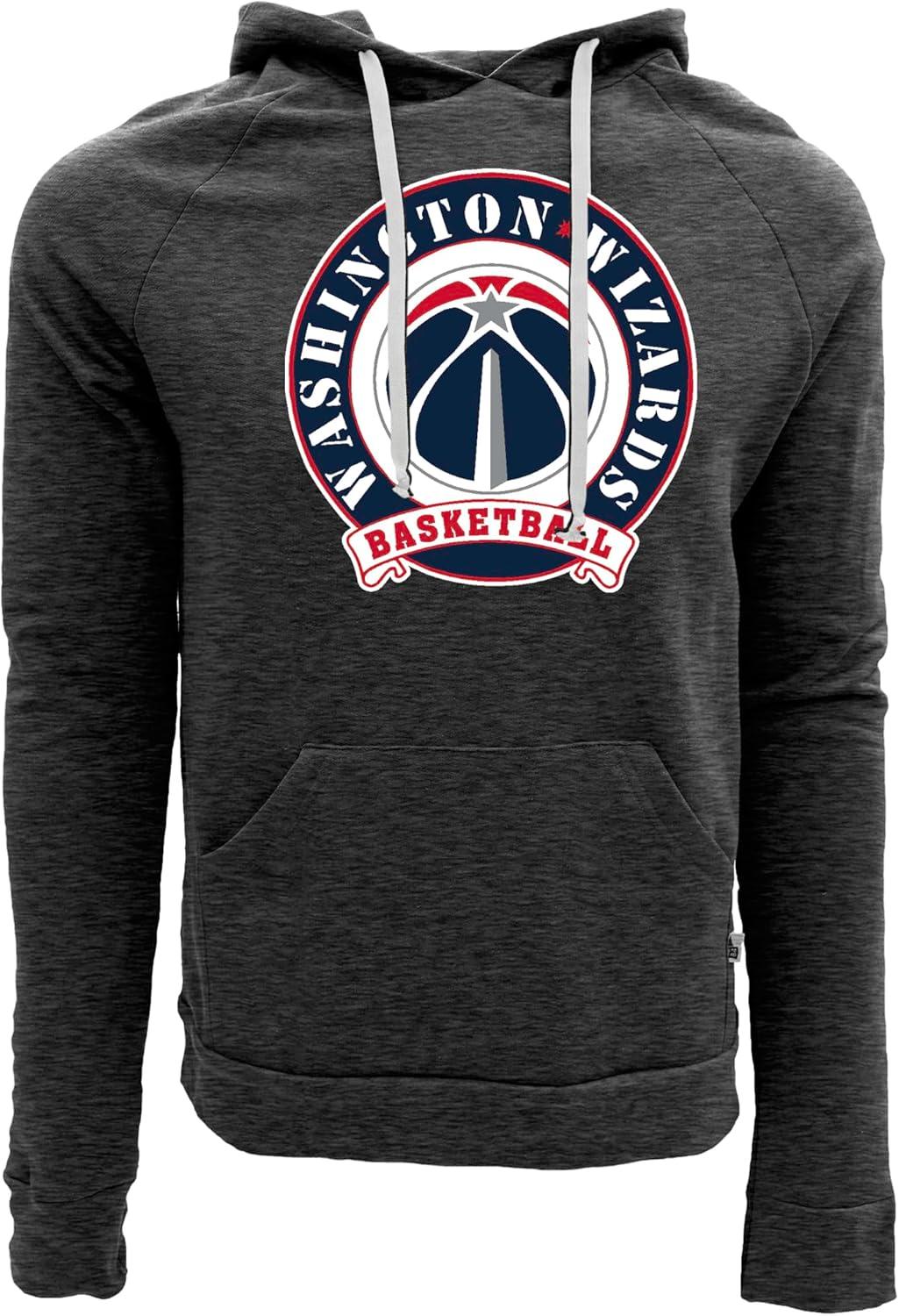 imageBlue 84 NBA unisexadult Nba Officially Licensed Triblend Hooded Sweatshirt BlackBlack
