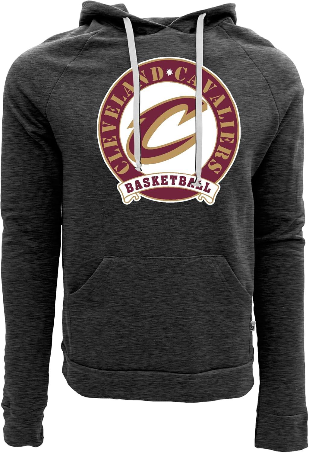 imageBlue 84 NBA unisexadult Nba Officially Licensed Triblend Hooded Sweatshirt BlackBlack