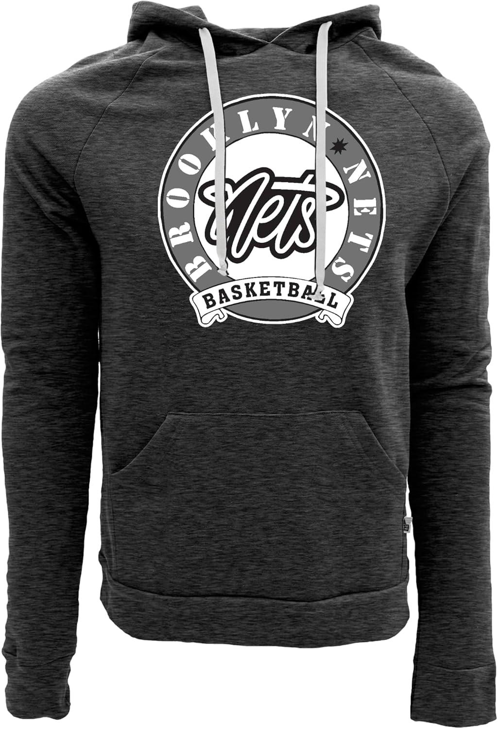 imageBlue 84 NBA unisexadult Nba Officially Licensed Triblend Hooded Sweatshirt BlackBlack