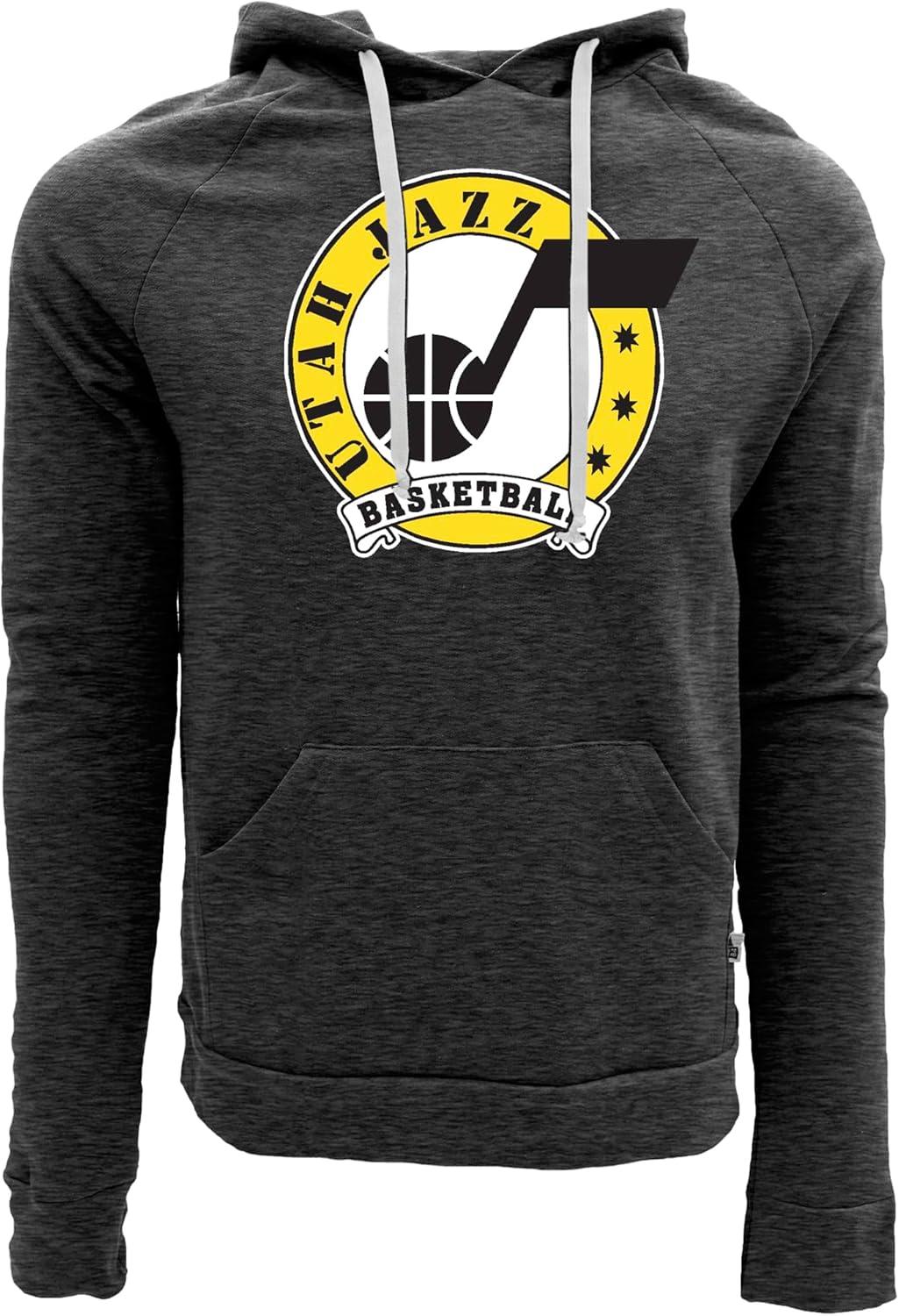 imageBlue 84 NBA unisexadult Nba Officially Licensed Triblend Hooded Sweatshirt BlackBlack