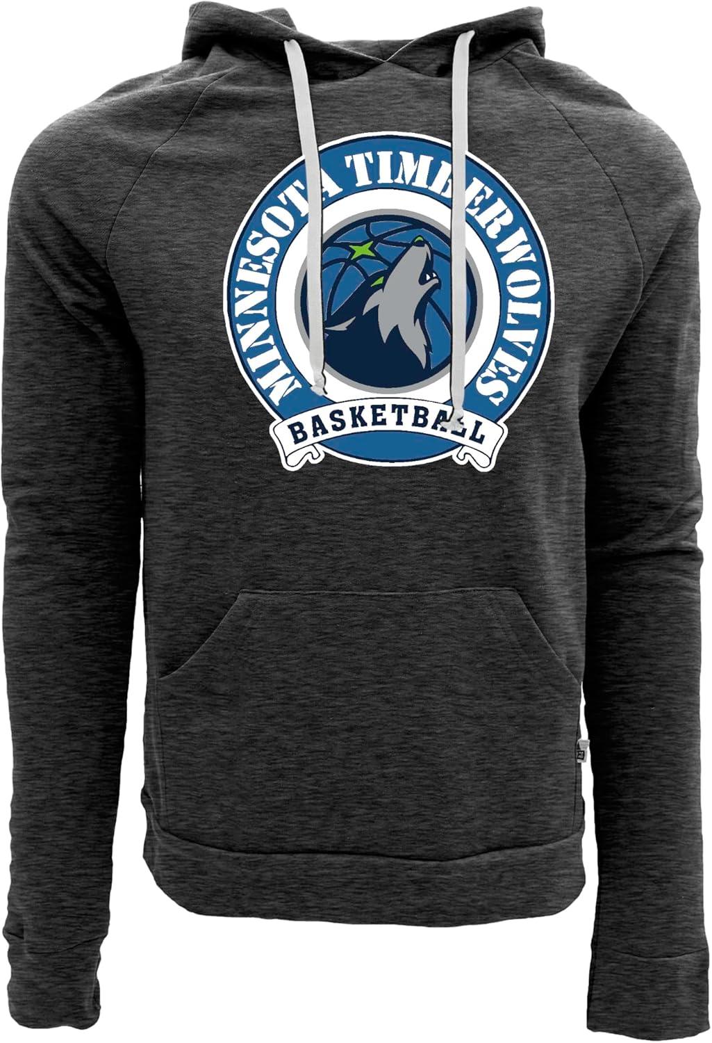 imageBlue 84 NBA unisexadult Nba Officially Licensed Triblend Hooded Sweatshirt BlackBlack