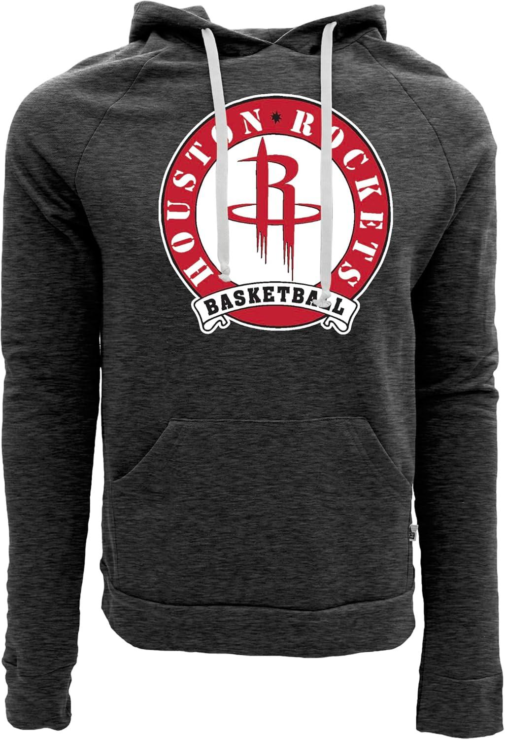 imageBlue 84 NBA unisexadult Nba Officially Licensed Triblend Hooded Sweatshirt BlackBlack