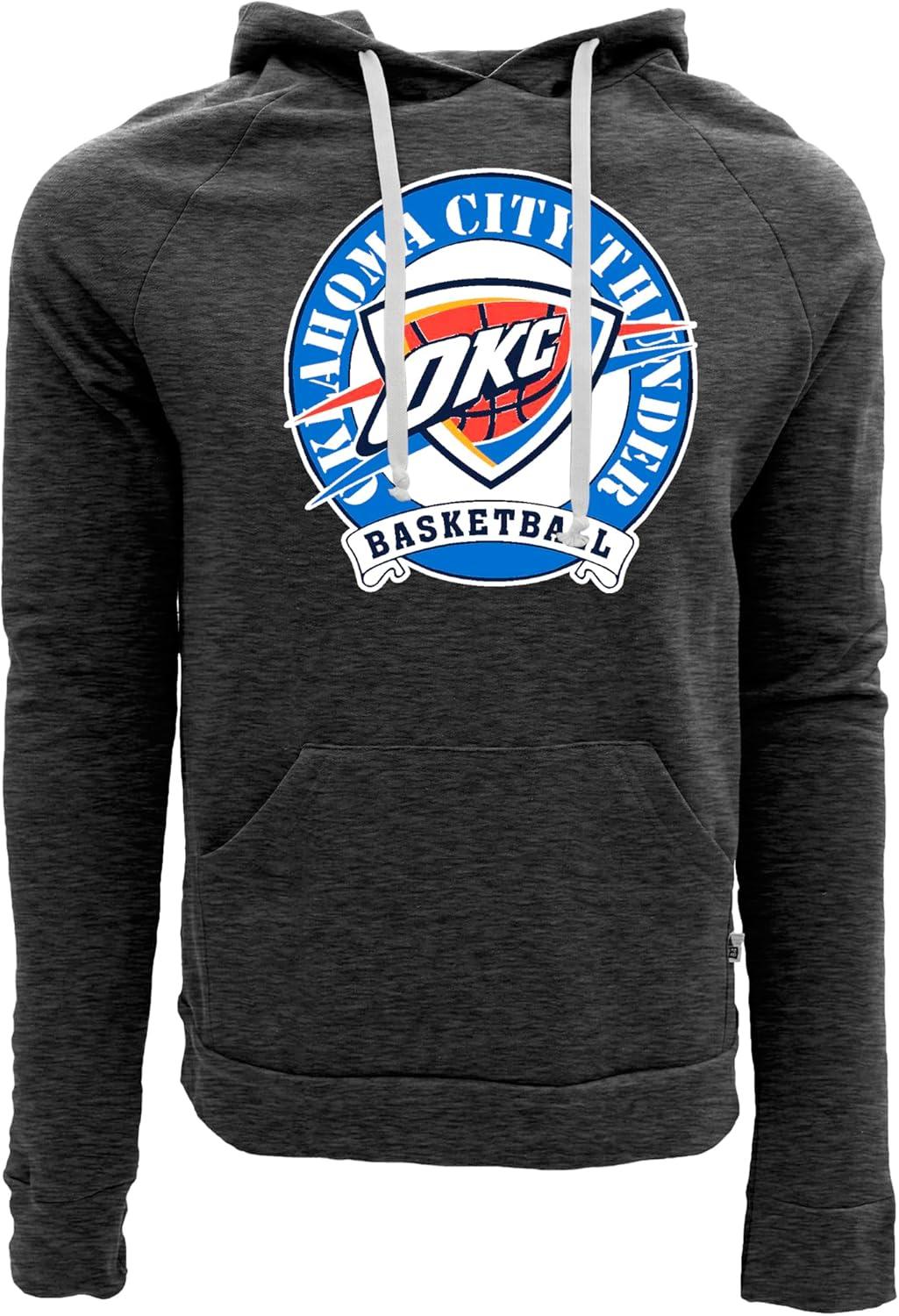 imageBlue 84 NBA unisexadult Nba Officially Licensed Triblend Hooded Sweatshirt BlackBlack