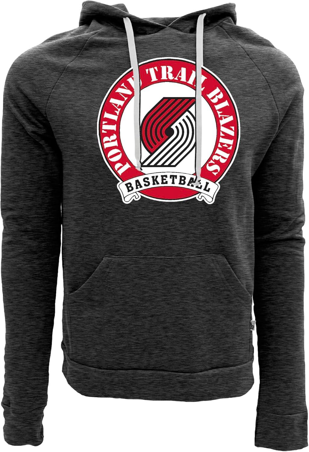 imageBlue 84 NBA unisexadult Nba Officially Licensed Triblend Hooded Sweatshirt BlackBlack