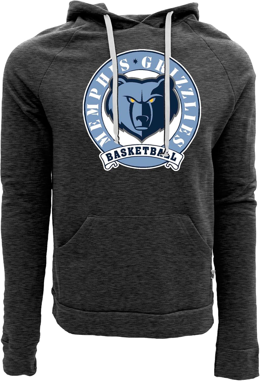 imageBlue 84 NBA unisexadult Nba Officially Licensed Triblend Hooded Sweatshirt BlackBlack