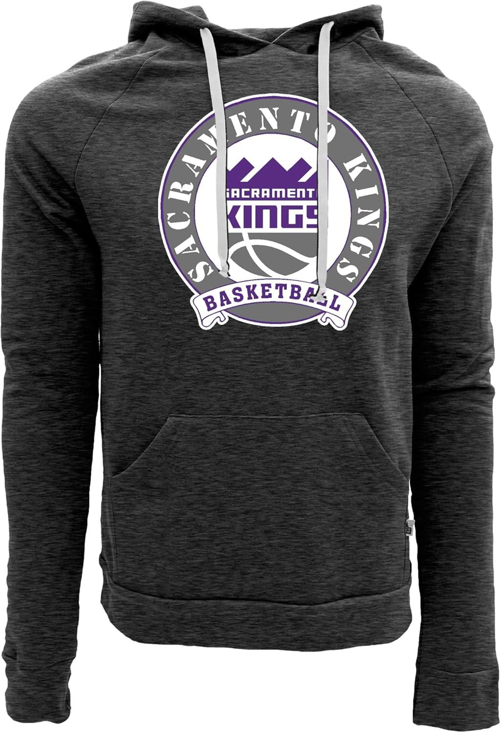 imageBlue 84 NBA unisexadult Nba Officially Licensed Triblend Hooded Sweatshirt BlackBlack