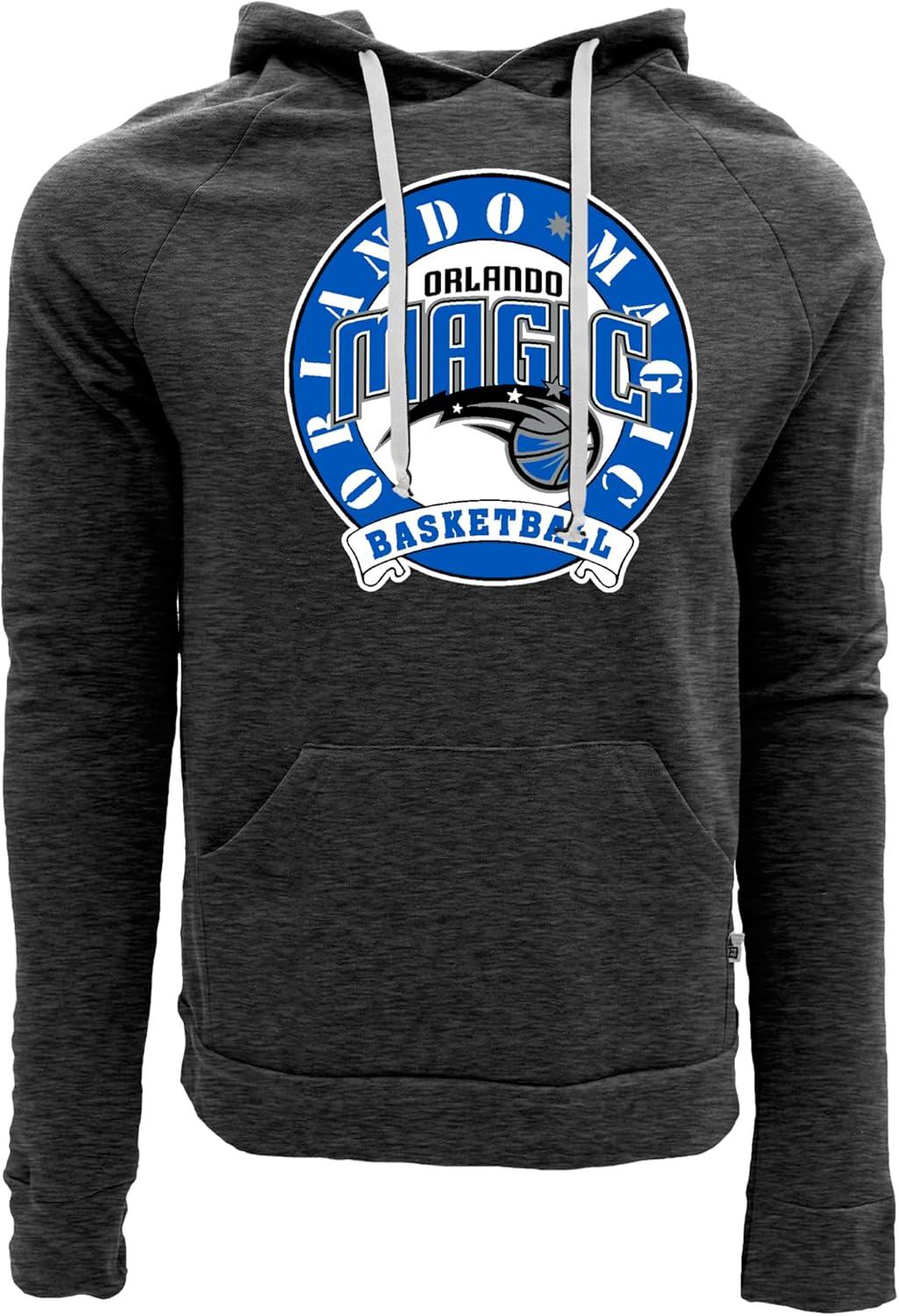 imageBlue 84 NBA unisexadult Nba Officially Licensed Triblend Hooded Sweatshirt BlackBlack