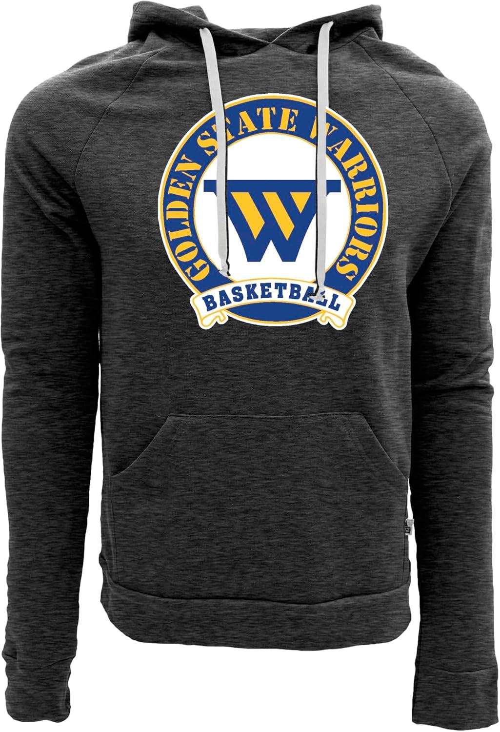 imageBlue 84 NBA unisexadult Nba Officially Licensed Triblend Hooded Sweatshirt BlackBlack