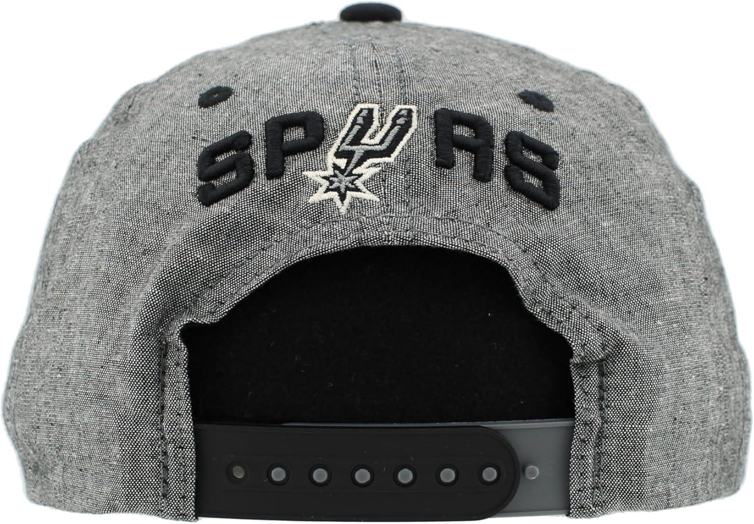 imageZHATS NBA UnisexAdult NBA Officially Licensed Adjustable Snapback Hat Heather BlackHeather Black