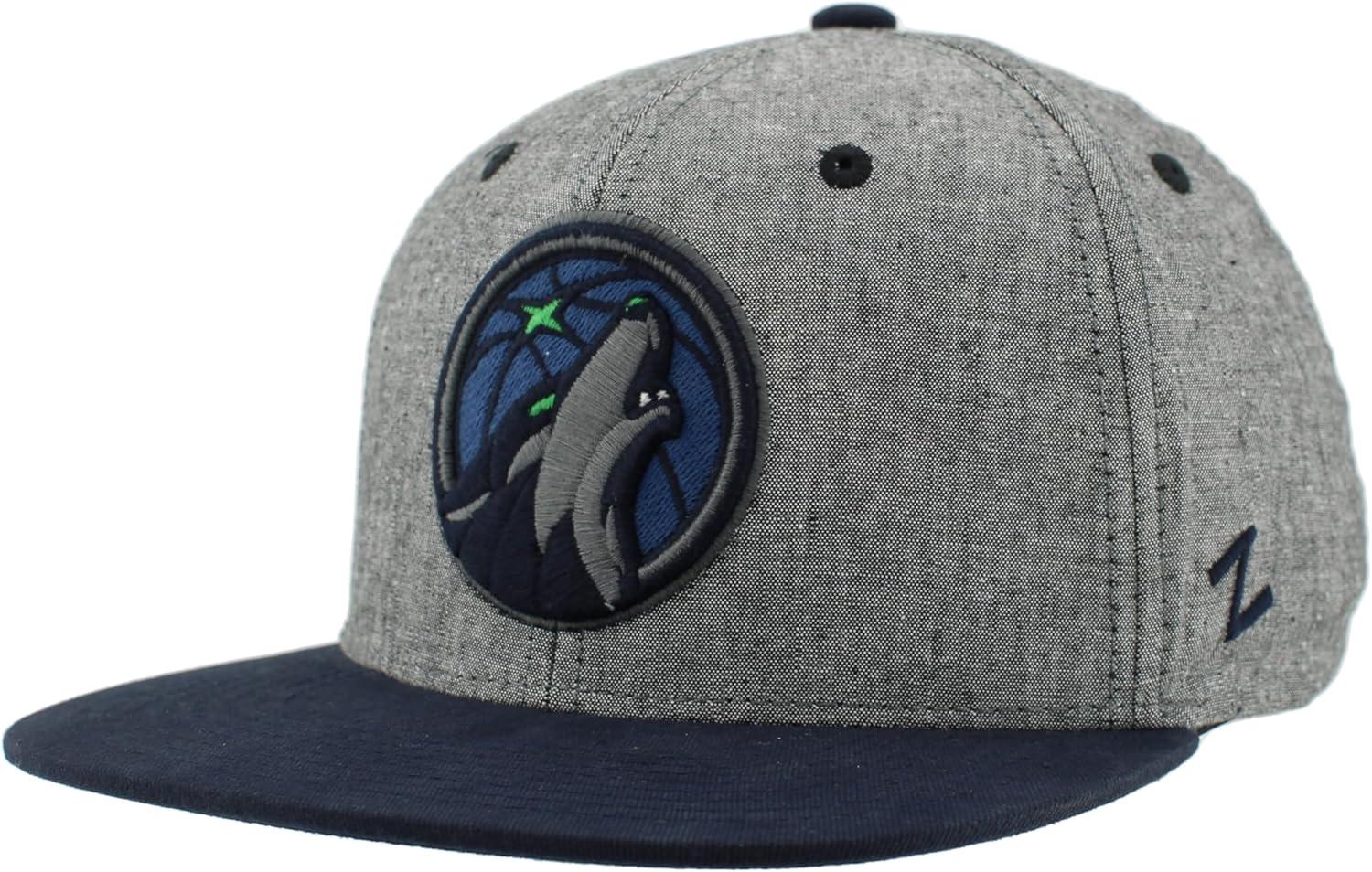 imageZHATS NBA UnisexAdult NBA Officially Licensed Adjustable Snapback Hat Heather BlackHeather Black