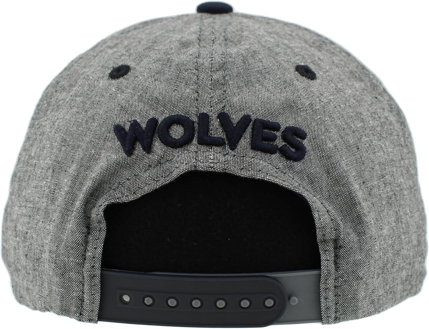 imageZHATS NBA UnisexAdult NBA Officially Licensed Adjustable Snapback Hat Heather BlackHeather Black