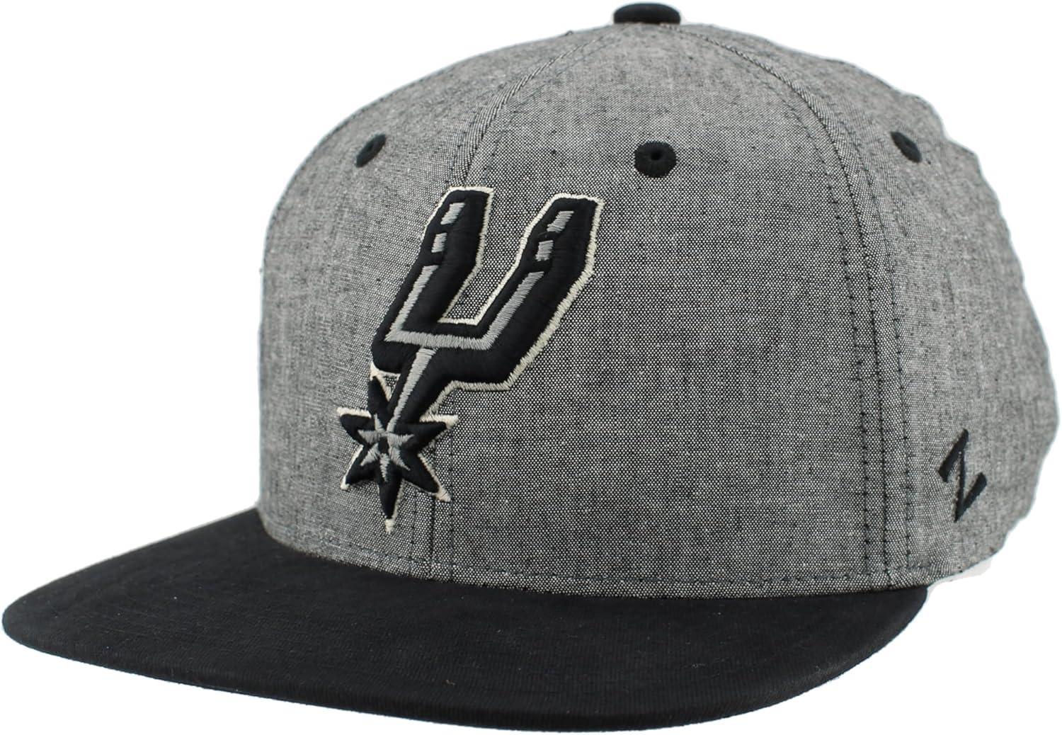 imageZHATS NBA UnisexAdult NBA Officially Licensed Adjustable Snapback Hat Heather BlackHeather Black