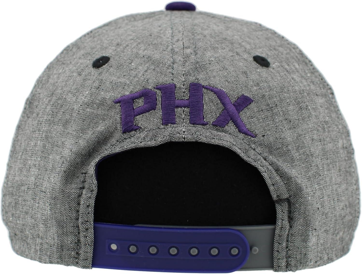 imageZHATS NBA UnisexAdult NBA Officially Licensed Adjustable Snapback Hat Heather BlackHeather Black