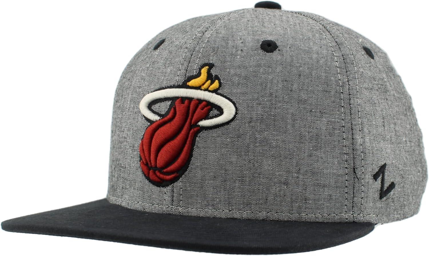 imageZHATS NBA UnisexAdult NBA Officially Licensed Adjustable Snapback Hat Heather BlackHeather Black