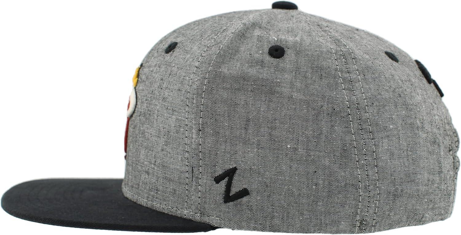 imageZHATS NBA UnisexAdult NBA Officially Licensed Adjustable Snapback Hat Heather BlackHeather Black