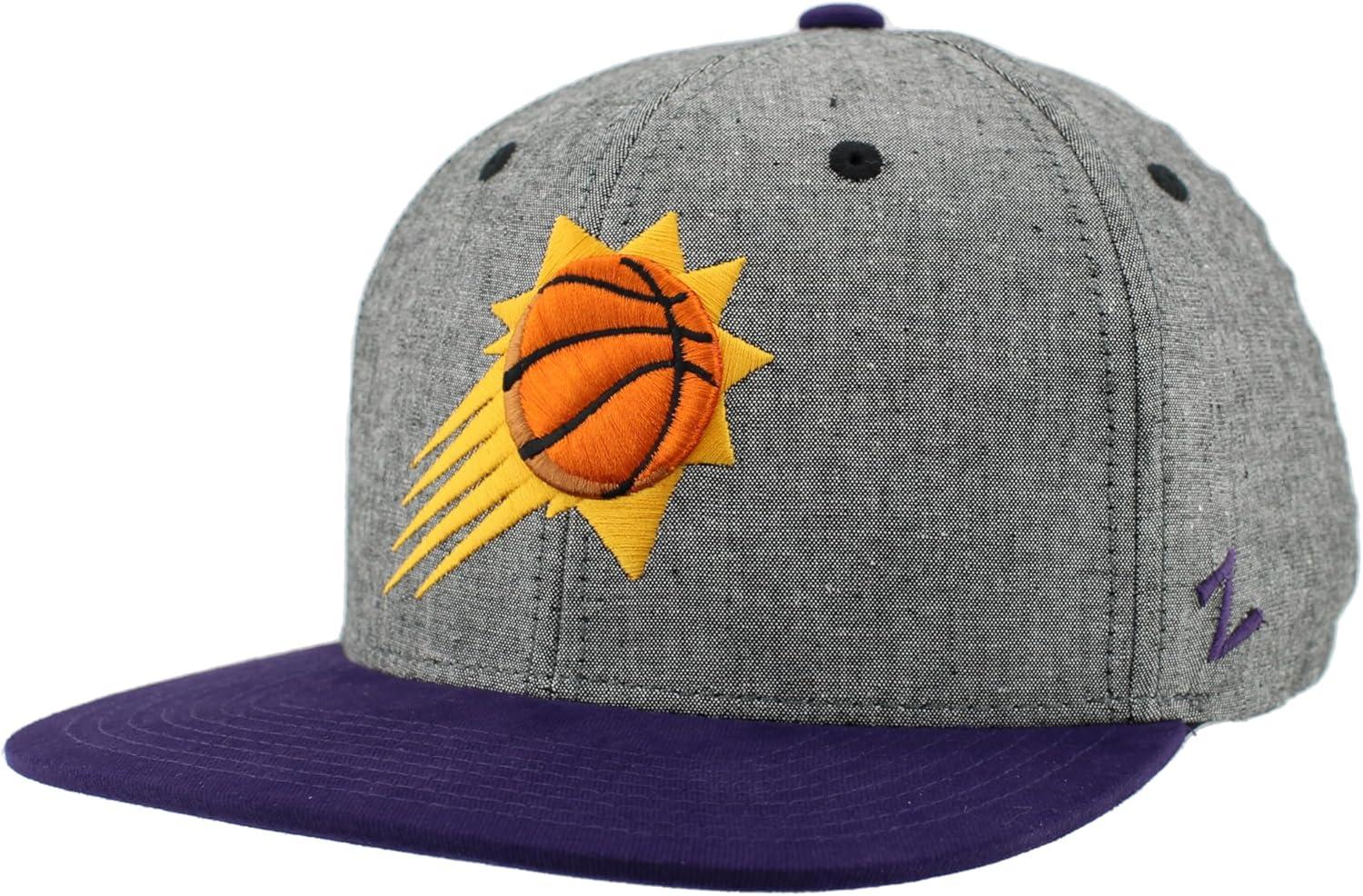 imageZHATS NBA UnisexAdult NBA Officially Licensed Adjustable Snapback Hat Heather BlackHeather Black