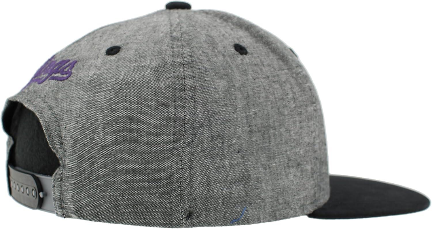 imageZHATS NBA UnisexAdult NBA Officially Licensed Adjustable Snapback Hat Heather BlackHeather Black