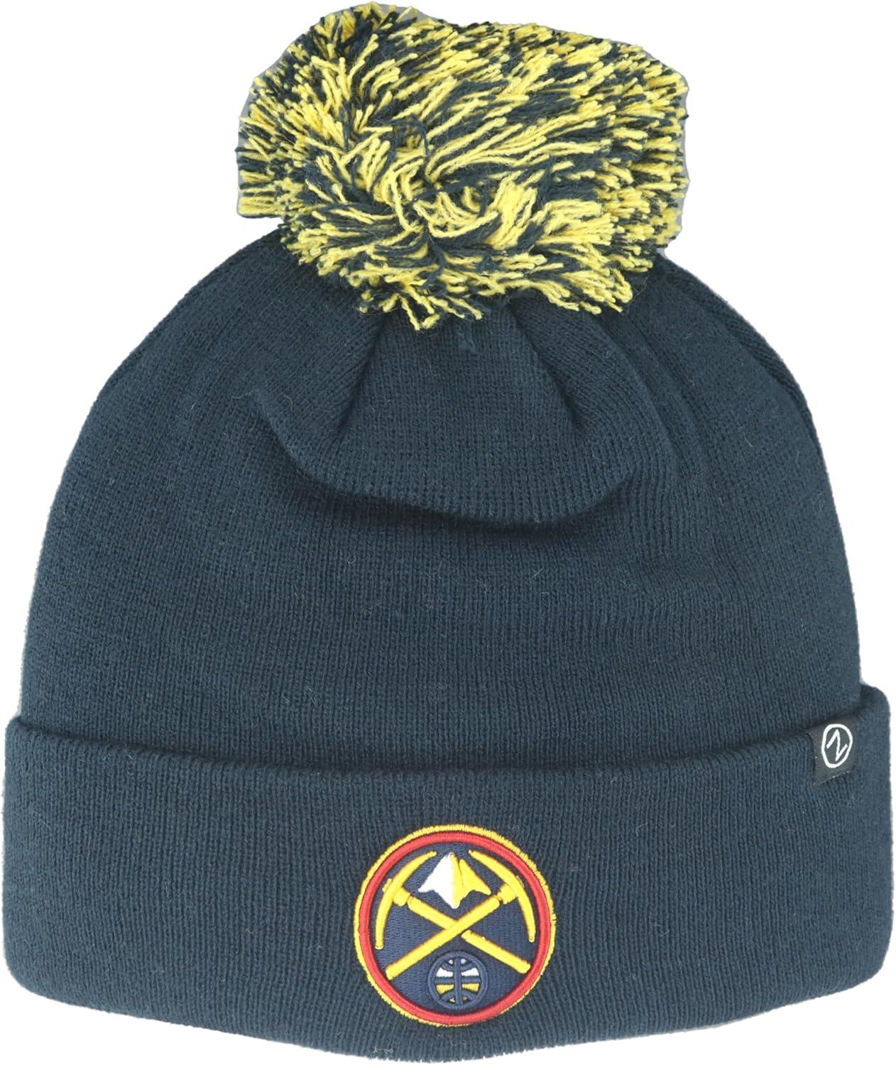 imageZHATS NBA UnisexAdult NBA Officially Licensed Beanie Pom Icon Team ColorTeam Color