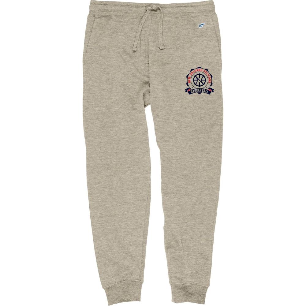 imageBlue 84 NBA Officially Licensed Sweatpants Jogger OatmealNew Orleans Pelicans