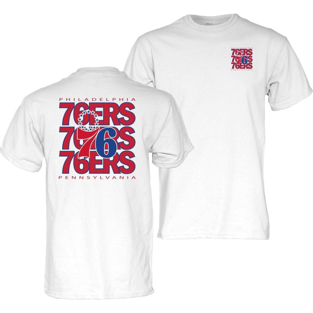 imageBlue 84 NBA Officially Licensed TShirt FrontBack Press WhiteWhite