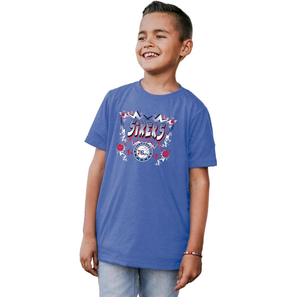 imageBlue 84 NBA Unisex Kids NBA Officially Licensed Youth TriBlend TShirt Basketball Team ColorTeam Color