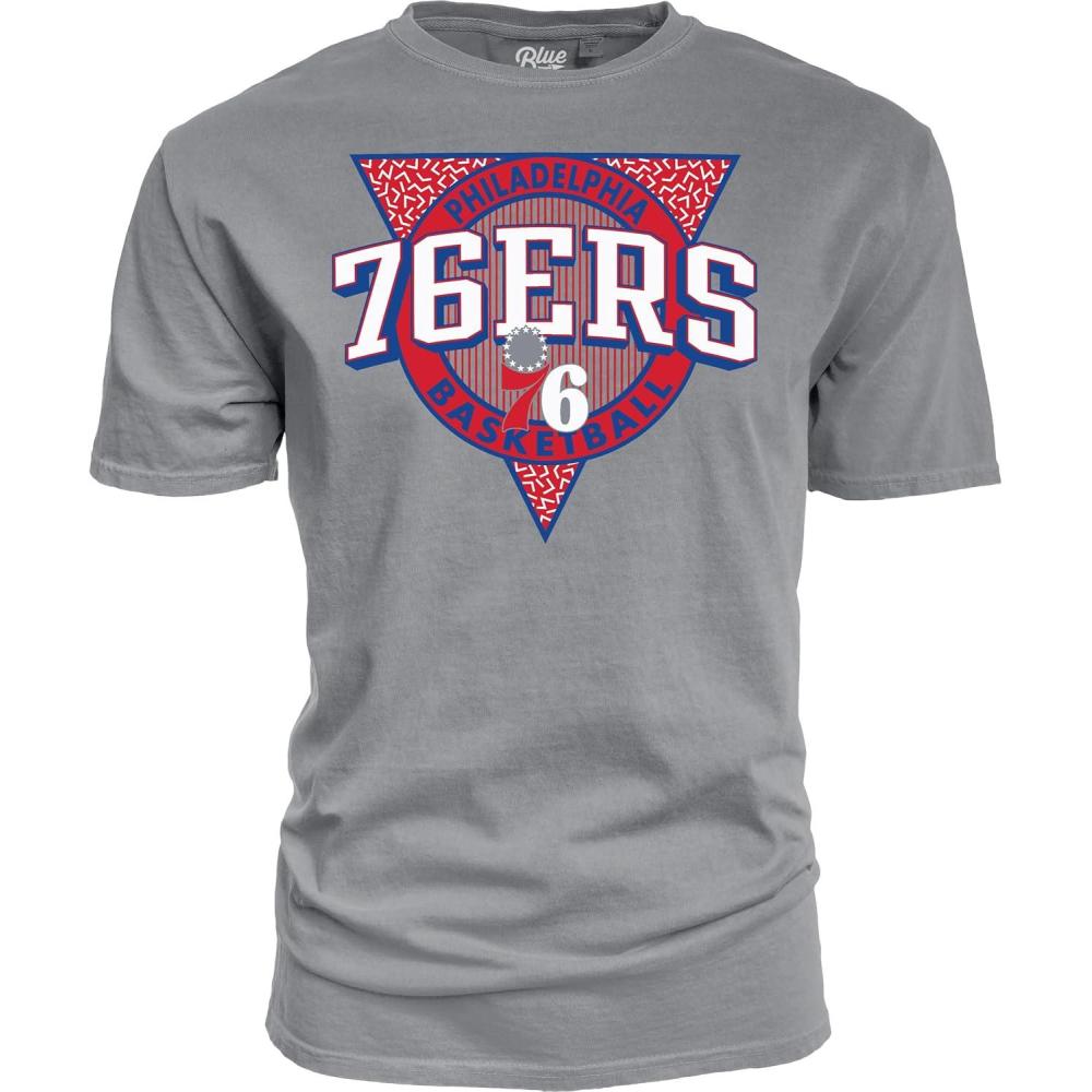 imageBlue 84 NBA UnisexAdult NBA Officially Licensed TShirt Ringspun Triblock GrayGray