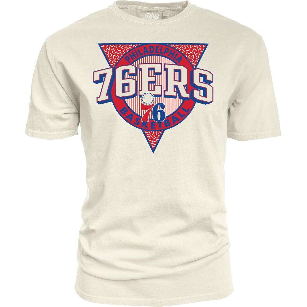 imageBlue 84 NBA UnisexAdult NBA Officially Licensed TShirt Ringspun Triblock IvoryIvory