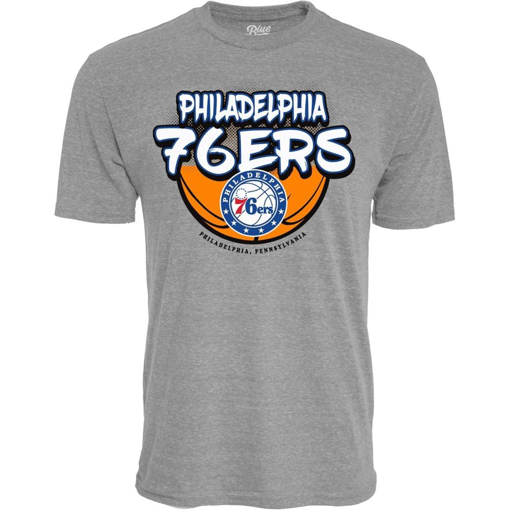 imageBlue 84 NBA UnisexAdult NBA Officially Licensed TriBlend TShirt Heather GrayHeather Gray