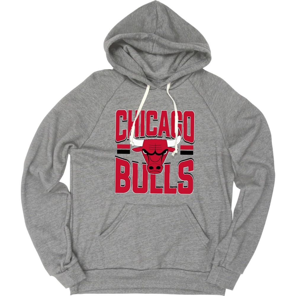 imageBlue 84 NBA unisexadult Nba Officially Licensed Triblend Hooded Sweatshirt Basketball Stars Heather GrayHeather Gray