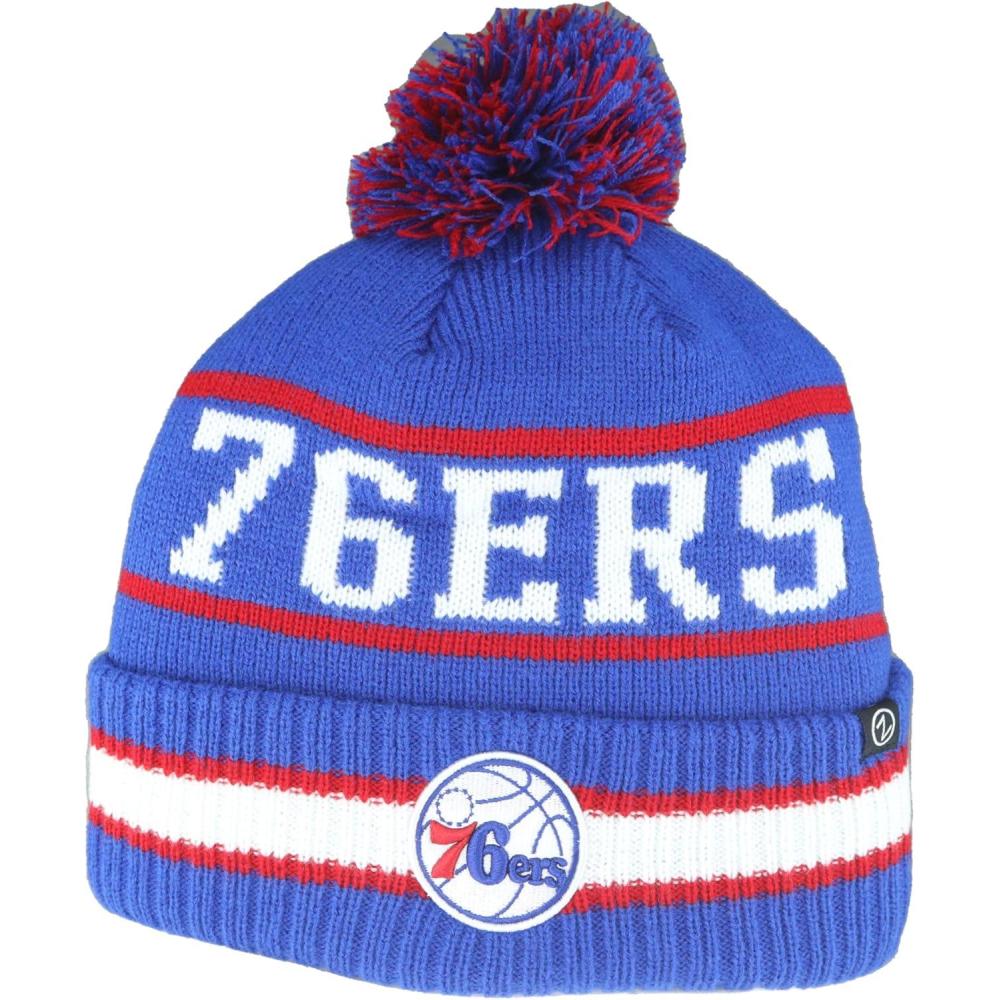imageZHATS NBA UnisexAdult NBA Officially Licensed Beanie Pom FreestyleTeam Color