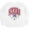 Blue 84 NBA Officially Licensed Crewneck Sweatshirt Ringspun White Stars(White)