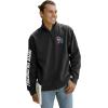 Blue 84 NBA Officially Licensed Quarter Zip Sweatshirt Sleeve Black(Black)
