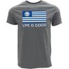 Blue 84 NBA Unisex-Adult NBA Officially Licensed Life is Good T-Shirt Flag Heather Gray(Heather Gray)