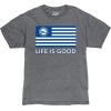 Blue 84 NBA Unisex-Adult NBA Officially Licensed Life is Good T-Shirt Flag Heather Gray(Heather Gray)
