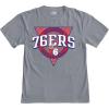 Blue 84 NBA Unisex-Adult NBA Officially Licensed T-Shirt Ringspun Triblock Gray(Gray)