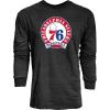Blue 84 NBA Unisex-Adult NBA Officially Licensed Tri-Blend Long Sleeve T-Shirt Black(Black)