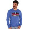 Blue 84 NBA Unisex-Adult NBA Officially Licensed Tri-Blend Long Sleeve T-Shirt Flyline(Team Color)
