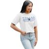 Blue 84 NBA Womens NBA Officially Licensed Women’s Cropped T-Shirt White(White)