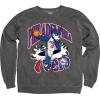 Blue 84 NBA unisex-adult Nba Officially Licensed Crewneck Sweatshirt Ringspun Slam Mascot Black(Black)