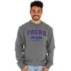 Blue 84 NBA unisex-adult Nba Officially Licensed Crewneck Sweatshirt Sanded Fleece Gray(Gray)