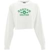Blue 84 NBA womens Nba Officially Licensed Women’s Cropped Crewneck Sweatshirt Classic White(White)
