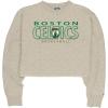 Blue 84 NBA womens Nba Officially Licensed Women’s Cropped Crewneck Sweatshirt Oatmeal(Oatmeal)