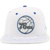 ZHATS NBA Unisex-Adult NBA Officially Licensed Adjustable Snapback Hat Flat Bill Z11 Pop White(White)