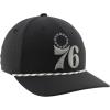ZHATS NBA Unisex-Adult NBA Officially Licensed Rope Hat Snapback Performance Black(Black)