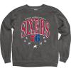 Blue 84 NBA Officially Licensed Crewneck Sweatshirt Ringspun Black Stars(Black)